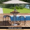 28" Outdoor Bar Table with Wood-Like Tabletop – Patio High Top Table