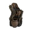 3 Tier Decorative Pot Design Water Fountain Brown