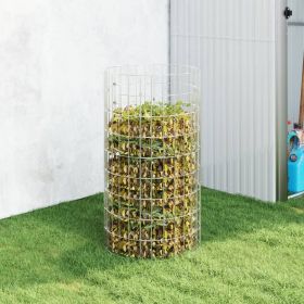 Garden Composter Ã˜19.7"x39.4" Galvanized Steel