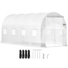 VEVOR 15 x 6.5 x 7 FT Walk In Tunnel Greenhouse Portable Plant Hot House with Galvanized Steel Frame