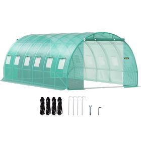 VEVOR Walk In Tunnel Greenhouse 20x10x7 ft Portable Galvanized Steel Frame Hot House