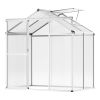 VEVOR 6x4 FT Polycarbonate Greenhouse Adjustable Vent Windows Sliding Door Pavilion Style