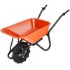 VEVOR 500W Electric Wheelbarrow Garden Wagon Dump Cart 5 Cu Ft 330 lb Capacity
