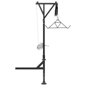 VEVOR Hitch Mounted Deer Hoist 600 lbs Game Hoist with Winch Swivel and Gambrel Hitch Receiver Mount
