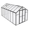 8 x 14 FT Pavilion Style Polycarbonate Greenhouse with Vent Windows