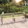 Natural Chinese Fir Wood Garden Bench Large Outdoor Patio Seating