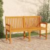 Natural Brown Solid Acacia Wood Garden Bench Large Outdoor Patio Seating