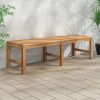 59.1 Inch Solid Teak Wood Garden Patio Bench