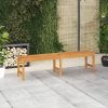 Garden Bench Warm Teak Solid Teak Wood 70.9 Inch Length Outdoor Durable Patio Bench