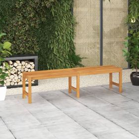 Garden Bench Warm Teak Solid Teak Wood 70.9 Inch Length Outdoor Durable Patio Bench