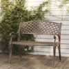 Bronze Cast Aluminum Garden Bench with Durable Outdoor Frame