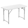 VEVOR Folding Table, 4 Ft Heavy Duty Portable Fold-in-Half Utility Table