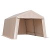 VEVOR Outdoor Storage Shed, 10 x 15 ft Portable Storage Tent with Roll-up Door, Waterproof Canopy Shed Shelter, Heavy Duty Frame