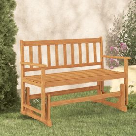 2 Person Acacia Wood Outdoor Glider Bench
