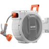 VEVOR Retractable Garden Hose Reel 65 FT Wall Mounted Hose Reel with Spray Nozzle