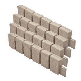 VEVOR Faux Stone Landscape Edging 47.2 x 9 in Flexible Brick Style Garden Border with Anchoring Spikes Lawn Edging