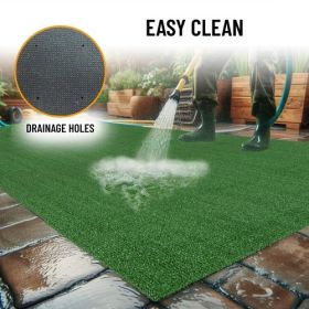 5ft x 10ft Premium Artificial Turf Mat with Drainage Holes. Thick Fake Grass with Rubber Backing, Ideal for Indoor/Outdoor Pet Areas, Garden, Law