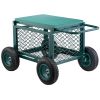 VEVOR Rolling Garden Cart with Seat Heavy Duty Gardening Work Seat 400 lb Capacity