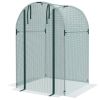 Galvanized Steel Crop Cage Plant Protection Tent with Zippered Door 4x4 ft
