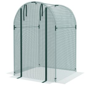 Galvanized Steel Crop Cage Plant Protection Tent with Zippered Door 4x4 ft
