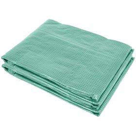 9.8' x 6.6' x 6.6' Plastic Greenhouse Cover Replacement, Heavy Duty Waterproof Tarp for Hoop House, Sheeting with 6 Windows, Door & Reinforcement Grid