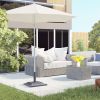 20 lb Resin Patio Umbrella Base Square Parasol Stand