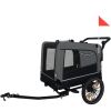 Heavy Duty Foldable Pet Stroller Dog Carrier Bicycle Trailer Cart