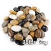 38lbs Mixed Color River Rocks2-3Inch for Plants, Decorative Polished Stones for Garden Landscape