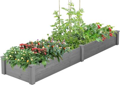 96 Inch Raised Garden Bed Large Outdoor Planter Box Tool Free Assembly