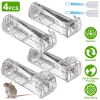 4Pcs Humane Live Mouse Trap Reusable Rat Rodent Trap Catch Release Cage