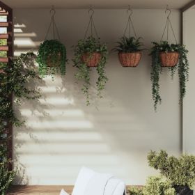 Hanging Planter Black Steel with powder coating, Coconut fiber