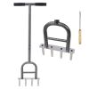 Lawn Coring Aerator 4 Corer Plug Tool with Soft Grip Handle