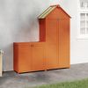 Garden Tool Shed Set Brown Solid pine wood, plywood