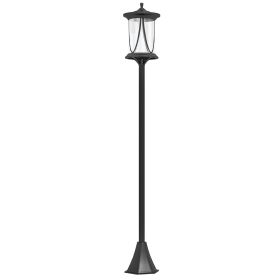 50" Solar Post Light, Cool White LED Outdoor Lamp, Waterproof IP44