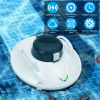 Cordless Robotic Pool Vacuum Cleaner with Self Parking and 120 Minute Runtime