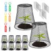 10 Pack Chicken Wire Plant Cloches Metal Garden Cages with Stakes and Labels for Plant Protection
