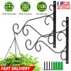 2 Pack Iron Plant Hanging Brackets Wall Hooks for Bird Feeders, Lanterns, Wind Chimes, and Hanging Plants.