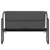 Garden Bench Anthracite Powder-coated steel 2-seater Durable