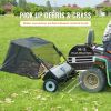 VEVOR 44 Inch Tow Behind Lawn Sweeper 25 Cu Ft Heavy Duty Leaf and Grass Collector Adjustable Design