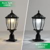 20"(H) Black Solar Powered LED Outdoor Lantern, for Pathways, Yards, and Patios (1-Pack)