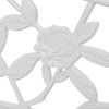 39.4 Inch White Cast Aluminum Garden Bench Cast Iron Style Durable Outdoor Patio Bench