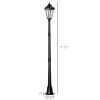 94.5 Inch Outdoor Solar Lamp Post Light Vintage Garden