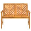 Solid Acacia Wood Garden Bench Natural Outdoor Patio Seating Bench