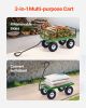VEVOR 900 Lbs Steel Garden Cart on Wheels, Heavy Duty Pullable Garden Wagon Yard Cart