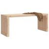 Garden Bench Natural Wood Solid Pine Wood Extendable Outdoor Patio Bench