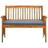 46.9" natural wood garden bench made of solid acacia wood, durable outdoor seating
