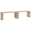Garden Bench Natural Wood Solid Pine Wood Extendable Outdoor Patio Bench