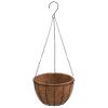 Hanging Planter Black Steel with powder coating, Coconut fiber