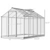 10x6 FT Walk In Polycarbonate Greenhouse