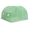 Large Greenhouse Green PE Mesh Fabric Galvanized Steel Plant Growing Shelter